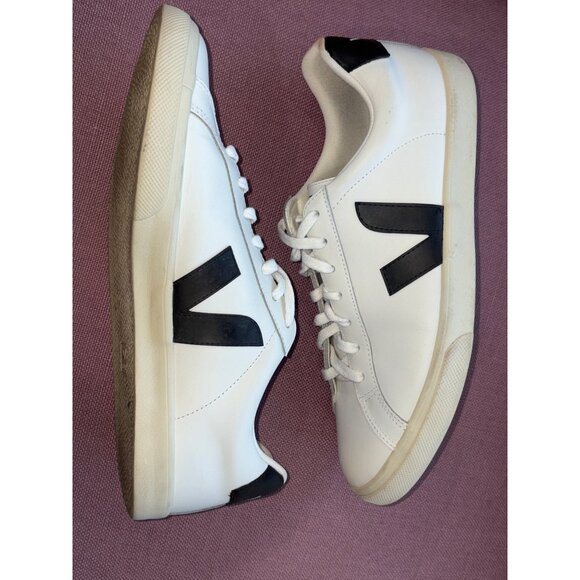 Veja Esplar Logo Sneakers in Extra-White Black 11 Mens Athletic Shoes - Picture 9 of 14